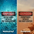 thumbnail image 6 of (2 Pack) Confined Space Do Not Enter OSHA Danger Sign 24 Inch X 18 Inch Plastic Sign, Weather Resistant, UV Protected for Workplace, Business, and Construction Site, Made in the USA, 6 of 8