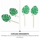 thumbnail image 5 of 24 adornos para tartas de cumpleaños con diseño de hoja de tortuga, insertos para tartas, decoraciones para cupcakes de fiesta, 5 of 8