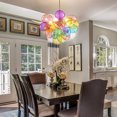 thumbnail image 3 of Longree Color Glass Bubble Ball Chandelier, Blown Glass Pendant Light Fixture - 18x16 inch, 3 of 7