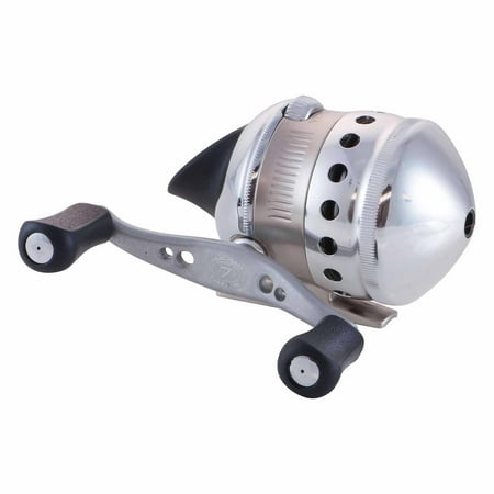 Zebco Omega Spincast Fishing Reel Size 30 Reel Changeable Right or Left-Hand Retrieve Pre-Spooled with 10-Pound Zebco Fishing Line Aluminum and Double Anodized Front Cover Silver Clam Packaging
