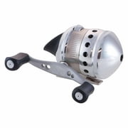 Zebco Omega Spincast Fishing Reel, Size 30 Reel, Changeable Right or Left-Hand Retrieve, Pre-Spooled with 10-Pound Zebco Fishing Line, Aluminum and Double Anodized Front Cover, Silver, Clam Packaging