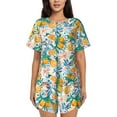 thumbnail image 1 of Balery Colorful Fruits Conjunto de Pijama para Mujer con Estampado, Dos Piezas de Manga Corta y Shorts, Ropa de Dormir Suave con Cuello Redondo y Bolsillos-Small, 1 of 6