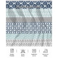 thumbnail image 5 of Boho Blue Aqua Wrap Around Bed Skirts for Queen Bed 16" Drop,Bed Skirt with Adjustable Elastic Belt Dust Ruffle Bed Valance for Bedroom Hotel Geometric Stripes Tribal Bohemia Retro Bed Frame Cover, 5 of 7