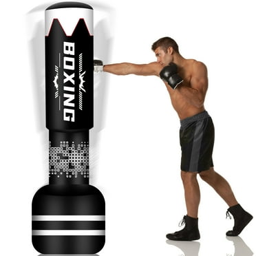 70" Freestanding Punching Bag With Stand & Gloves - Heavy Duty Standing Bag For Home Boxing, MMA, Fitness