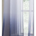 thumbnail image 4 of Ombre Semi Sheer Light Filtering Grommet Window Curtains & Drapes 76 x 84 Navy, 4 of 6