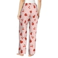 thumbnail image 2 of Bixox Women's Ladybug With Flower Patterned Pajama Pants Loungewear, 2 of 5