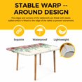 thumbnail image 4 of Watercolor Roses Table Cloths for 6 Foot Rectangle Tables, Spring Flowers Leaves Butterflies Light Beige Patio Waterproof Elastic Fitted Tablecloths, Washable Rectangular Table Cover for Camping, 4 of 8