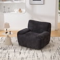 thumbnail image 4 of 42"W Modern Oversized Accent Chair,Upholstered Boneless Single Sofa Chair,Chenille Armchair Reading Lounge Chair for Living Room,Bedroom,Apartment,Black, 4 of 8