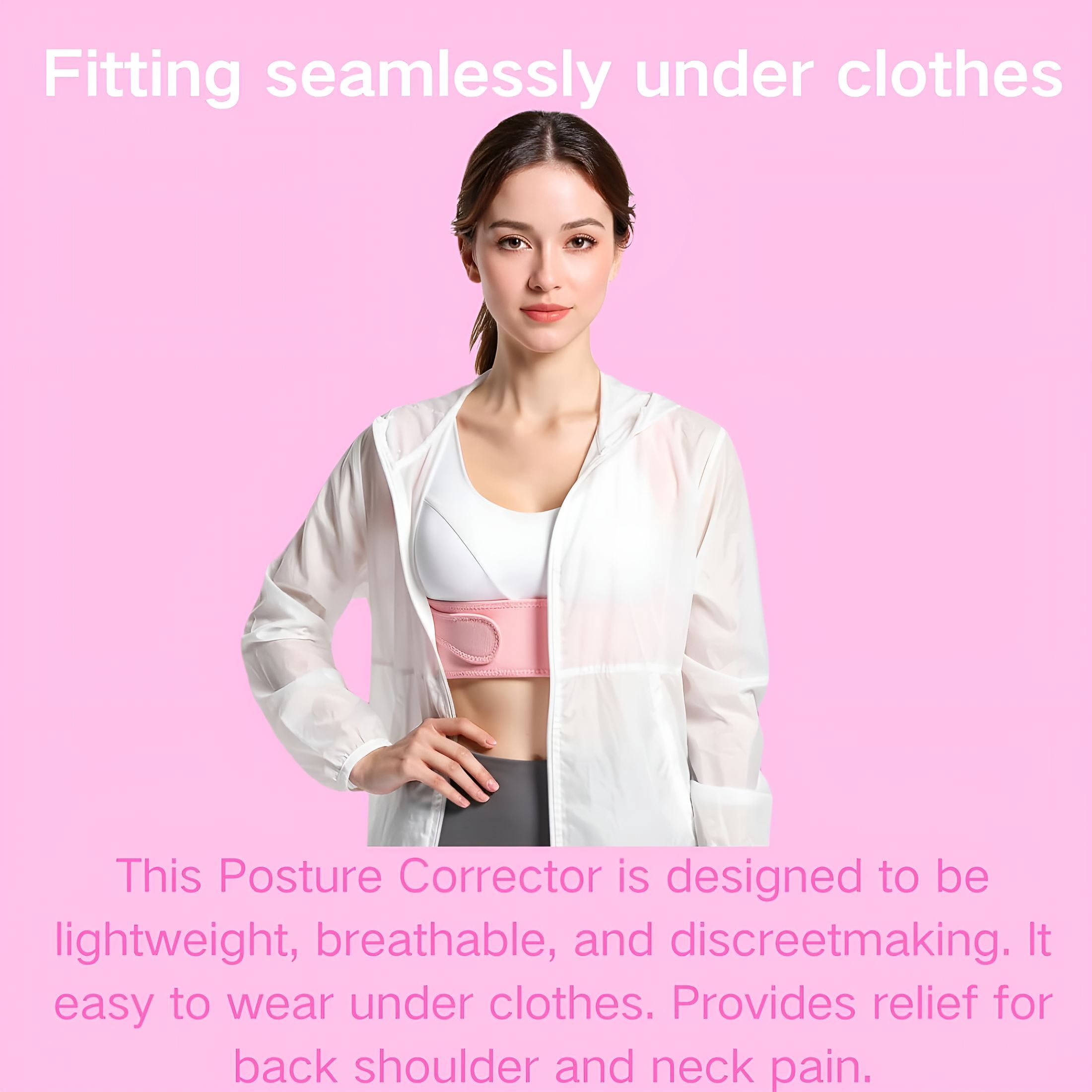 BESTSKY Back Brace Posture Corrector for Women - Adjustable Upper Posture Support Bras for Neck Shoulder Back Straightener - Comfortable Posture Corrector Hunchback Slouching under Clothes (Medium)