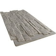 thumbnail image 5 of Ekena Millwork 49"W x 25 1/2"H x 1 1/4"D Acadia Ledge Stacked Stone, EverStone Faux Stone Siding Panel, Grey Granite, 5 of 11