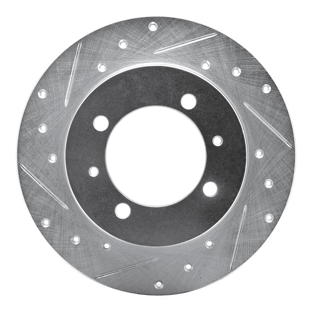 Dynamic Friction Company 631-72011L DFC Brake Rotor - Drilled And Slotted - Silver
