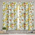 thumbnail image 2 of Ambesonne Colorful Valance & Curtain, Orange Clementine Tree, 55"x45", Multicolor, 2 of 6