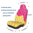thumbnail image 3 of Fuzoiu Red Ice Cream Print Elastic Car Seat Covers, Seat Cover Protector,Universal Fit Interior Covers for Most Cars,Washable Seat Cover Non Slip for SUV,Sedan,Van, 3 of 5