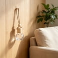 thumbnail image 6 of 1 Pc 5ml Hanging Car Air Freshener Diffuser,Empty Clear Glass Essential Diffuser Oil Aromatherapy Fragrance Perfume Pendant Glass Vials with Wooden Caps & Hanging String(E), 6 of 6