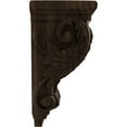 thumbnail image 3 of Ekena Millwork 5"W x 5"D x 10"H Medium Acanthus Wood Corbel, Walnut, 3 of 4
