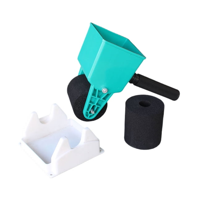 Scienceny Máquina de cepillado de pegamento Manual azul con máquina de recubrimiento de pegamento portátil con núcleo de aluminio de ranura Herramientas manuales y eléctricas 3 pulgadas