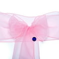 thumbnail image 5 of mds Pack of 50 Organza Chair Sash Bow Sashes for Wedding Decoration -Blush Pink, 5 of 7