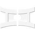 thumbnail image 1 of Ekena Millwork CMP32X21HN2-06000 6 in. ID x 7 in. Rectangle Haven Architectural Grade PVC Contemporary Ceiling Medallion - 2 Piece, 1 of 1