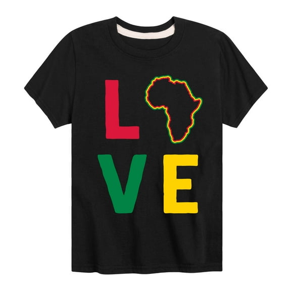 Instant Message - Love Africa - Black History - Toddler and Youth Short Sleeve T-Shirt
