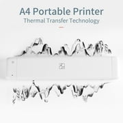 HPRT MT800 A4 Portable Thermal Transfer Printer Wireless&USB Connect with Mobile Computer for Office School Car Travel Printer with 1pc Ribbon Roll Compatible with Windows System Inkless Pri