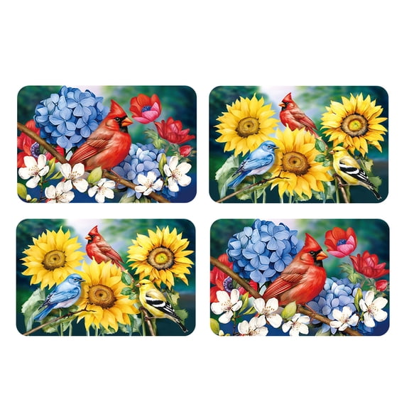 Briarwood Lane Spring Double Sided Placemat (4-pack) 17x11.25 Birds in the Garden For Spring Sunflower Placemat