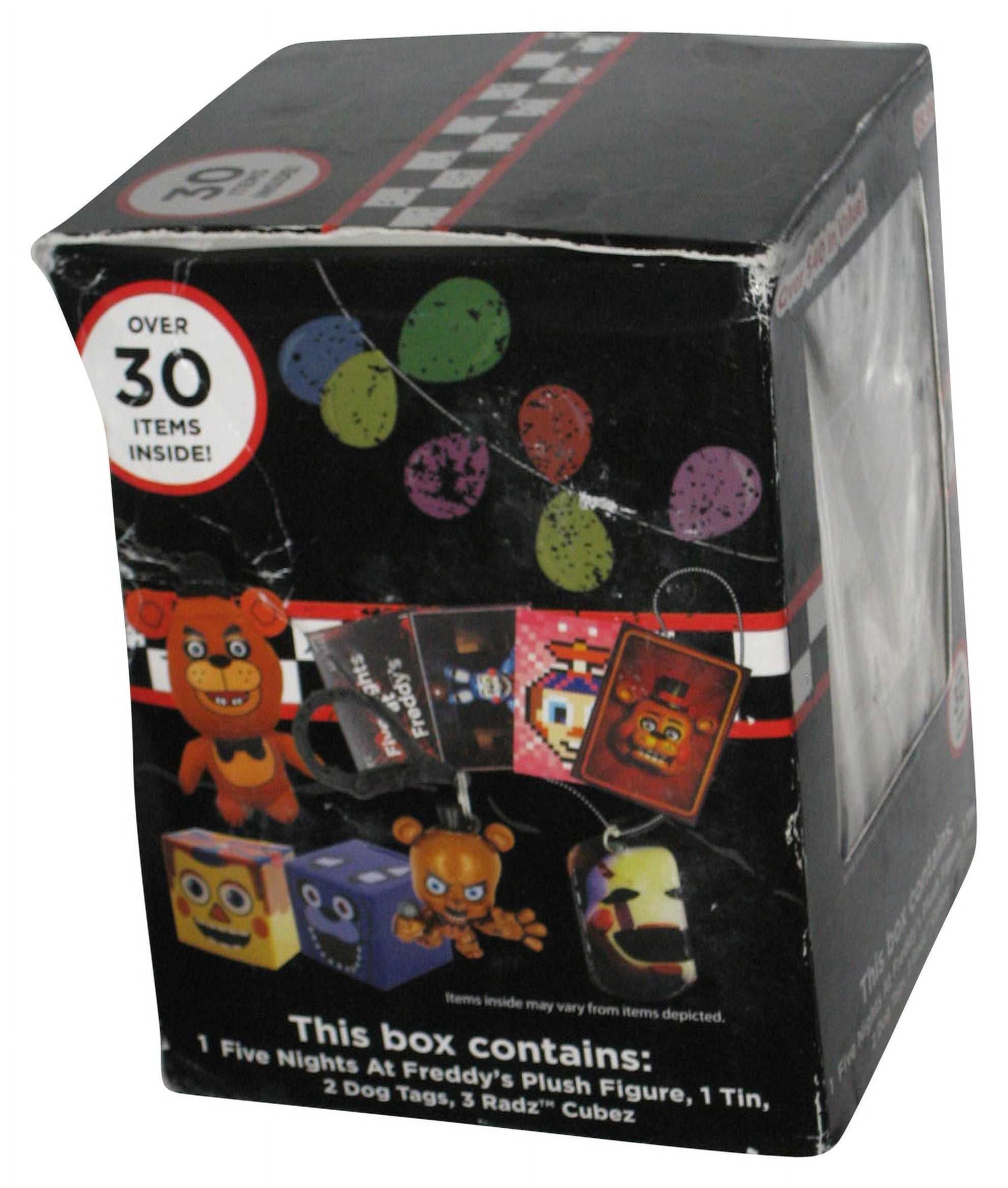 Five Nights At Freddy's Radz Cubez Dog Tags Plush Figure Tin Box Set