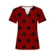 thumbnail image 4 of Tops Cortos para las Mujeres Impresas Blusas Botón Camiseta Manga Corta Cuello en V, Top de Moda para Primavera Verano, 4 of 5