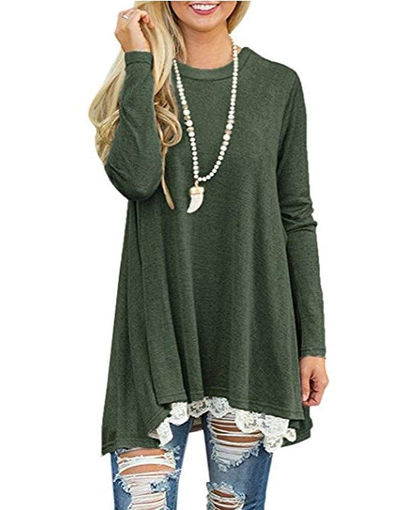 extra long tunic tops for leggings walmart