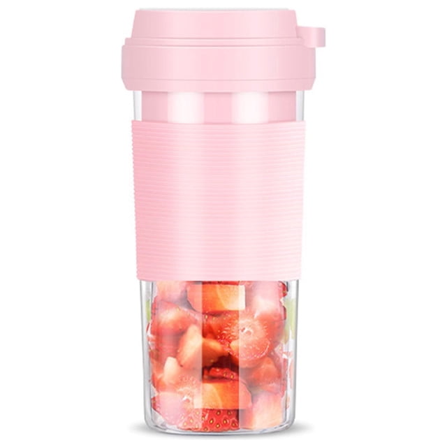Generic Licuadora Portátil GZ-003 de 300ml, carga USB, color rosa, ideal para jugos y alimentos para bebés