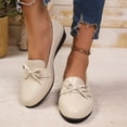 thumbnail image 6 of Fashionable Wedge Heels Women's Casual Shoes Solid Color Round Toe Bow Comfortable Daily Wear, 6 of 10