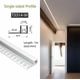 thumbnail image 3 of Barra de luz empotrada flexible con perfil de aluminio LED para techo, pared, bricolaje, decoración lineal, accesorios de iluminación interior, lámparas, 3 of 5
