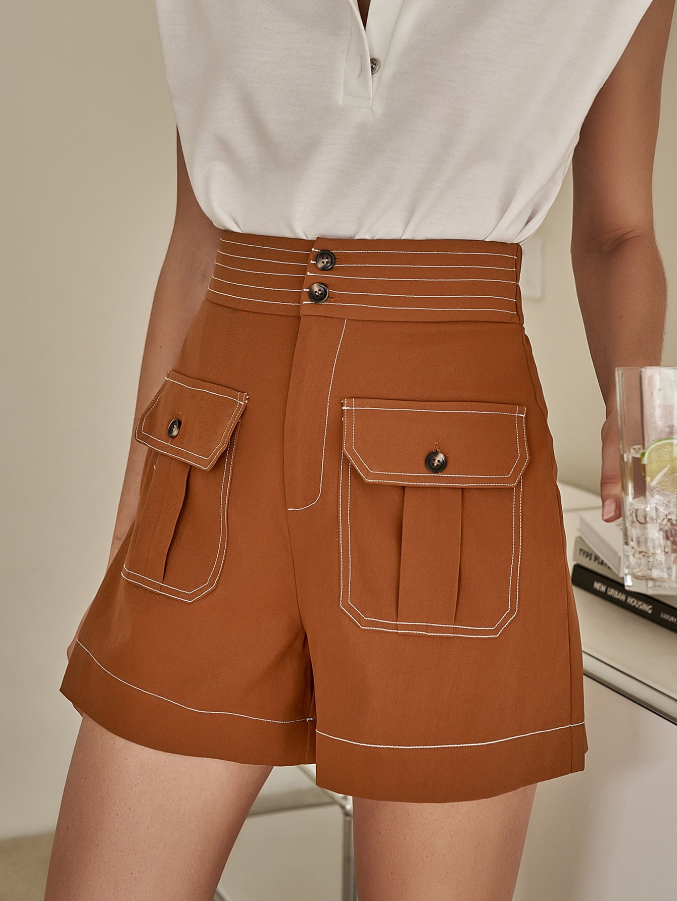 Burnt Orange Casual F22015D 