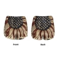 thumbnail image 5 of Lsque USA Sunflower Flag Printed Women's Running Shorts with Liner Pockets,Elastic Quick Dry Workout Athletic Gym Yoga Shorts,Womens High Waist Shorts-Small, 5 of 9