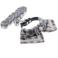 thumbnail image 1 of Mascota Correa Cuerda, Cachorro Pajarita Collar Correa M Cuadros Plaid negro Zulema Juego de arnés y correa para perros, 1 of 8