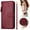 Winered, variant on Decase Case for iPhone 15 Pro Max, Wallet Phone Case Leather Stand Cover with Shoulder Strap, Wireless Charging,Winered