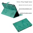thumbnail image 3 of Dteck Folio Case For iPad Pro 11 inch, Lightweight Embossed Butterfly PU Leather Flip Stand Case Cover with Card/Stlylus Holder,Green, 3 of 4