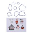 thumbnail image 1 of Sello de Navidad de silicona + troqueles de corte de Metal marco de plantilla álbum de recortes Likrtyny Arte deco, 1 of 6