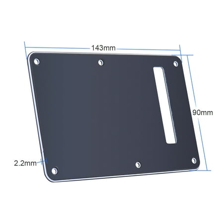 Pearloid Tremolo Cover - Pickguard Tremolo Cavity Cover Backplate Back Plate 3Ply for Stratocaster Strat Modern Style Electric Guitar Black