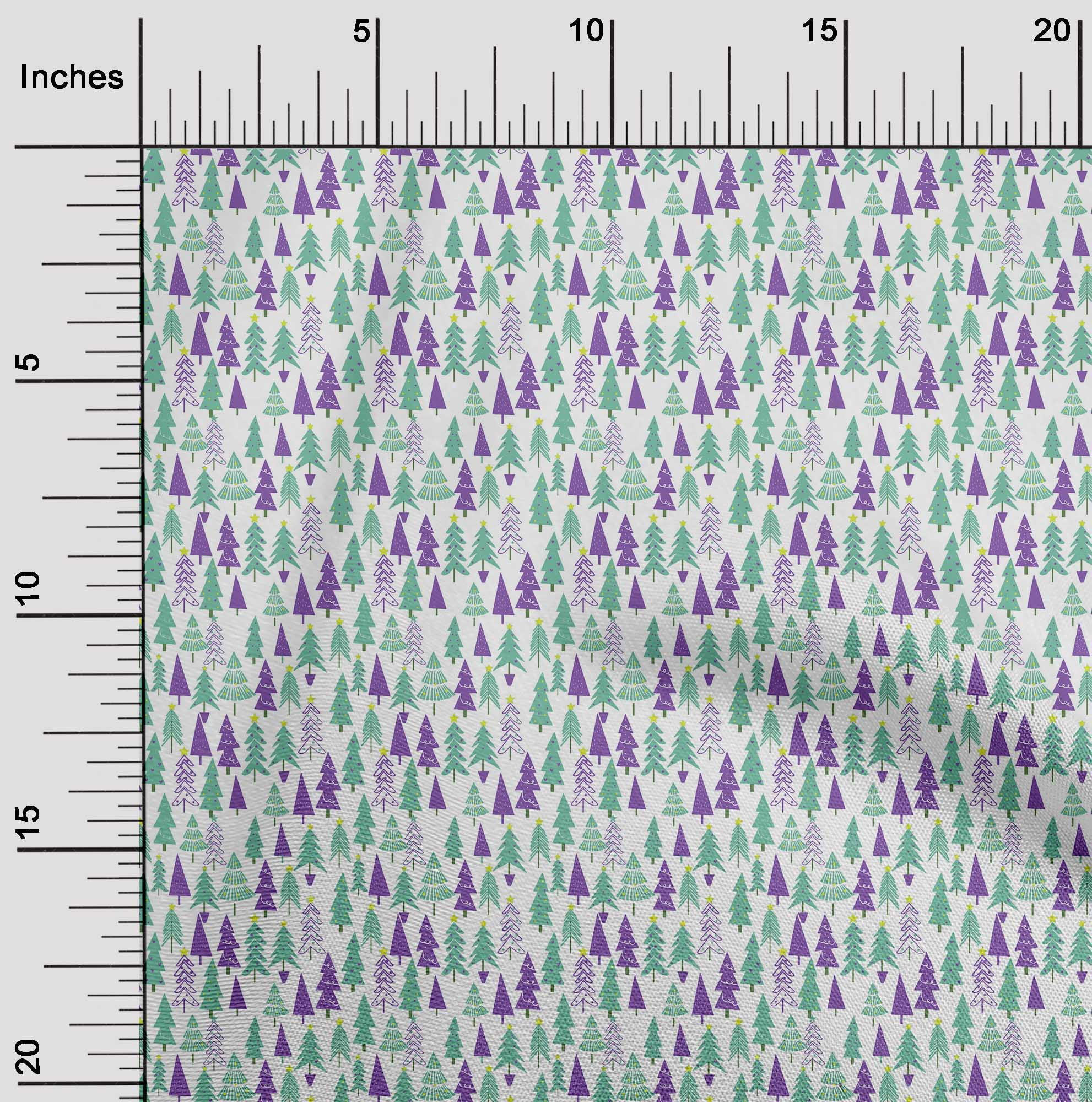 oneOone Cotton Jersey Purple Fabric Christmas Sewing Material Print Fabric By The Yard 58 Inch Wide