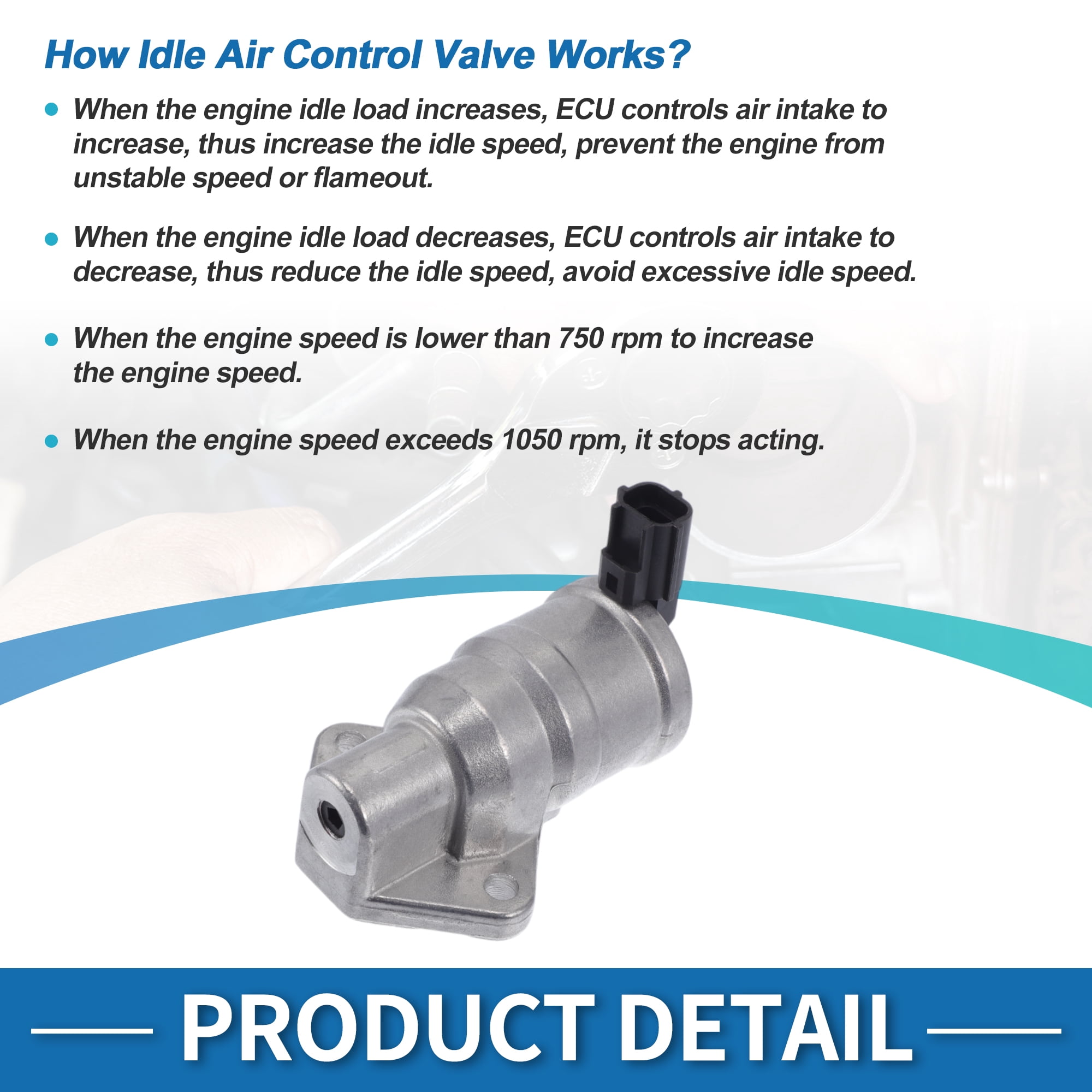 Unique Bargains Car Idle Air Control Valve for Ford for Mustang 1999-2001 Replace No.XR3E9F715AB IACV Idle Motor Idle Air Control Valve for Stable Engine Operation