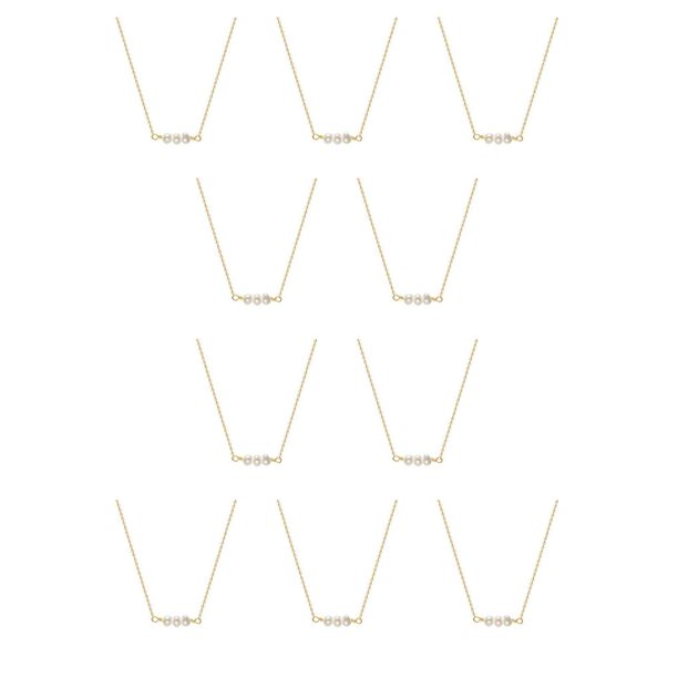 Jumpingount Pearl Necklace Baroque Stylish Adjustable Aesthetic Accessories Decor Chokers Universal Jewelry Fashion Wedding for Women Oro 10piezas Jumpingount CBP501399