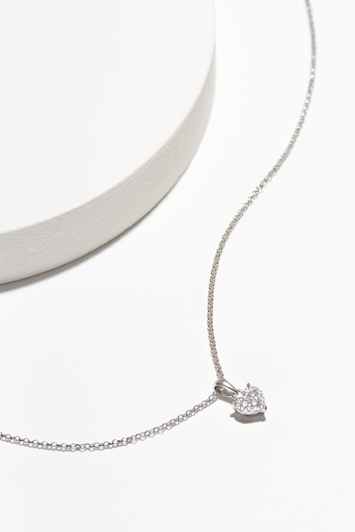 Forever Facets 1/5 CT TW Lab Grown Diamond Necklace in Platinum over Sterling Silver, Adult Female