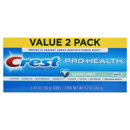 Paste Crest - (4 pack) Crest Pro-Health Clean Mint Toothpaste, 4.6 oz