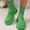 Green, variant on Women’s Fall Winter Breathable Knit Sock Ankle Boots Round Toe Stretch Slip on Chunky Platform Low Block Heel Fashion Casual Booties Black 9(42)