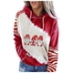 thumbnail image 2 of Pntutb Ladies Casual Christmas Print Capucha Pocket Color Block Sudadera de manga larga top Pntutb Pntutb-7675, 2 of 4