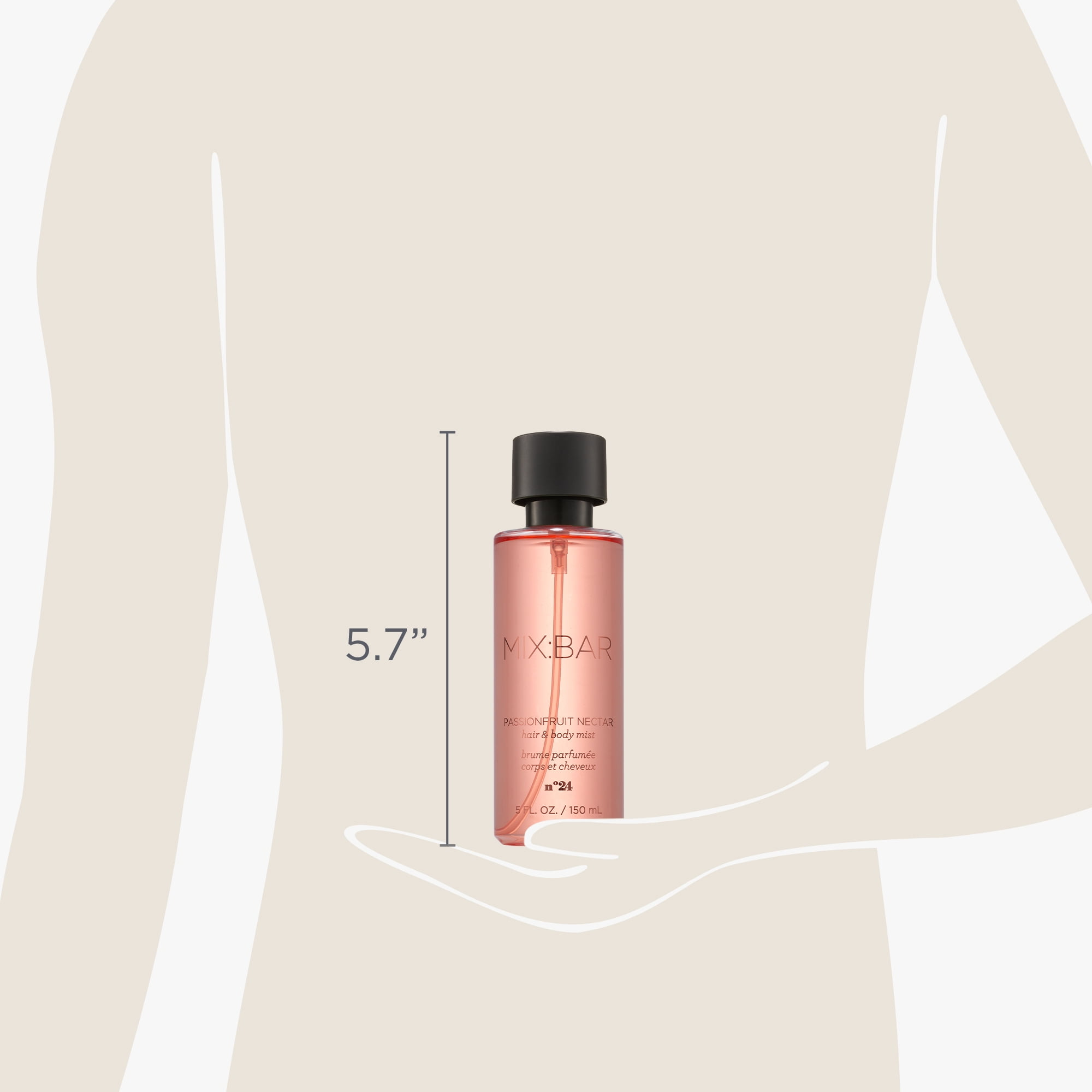 MIX:BAR Passionfruit Nectar Fragrance, Hair & Body Spray, 5fl oz