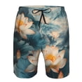 thumbnail image 3 of Vsdgher Mountain Lotus Serenity Men's Beach Shorts, Surfing shorts, Swim trunks, Quick Dry Swim Trunks for Surfing Beach Fun -Medium, 3 of 6