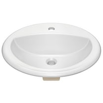 Kraus Kct-100 Elavo 20-1/2" Oval Vitreous China Drop In Bathroom Sink - White