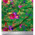 thumbnail image 1 of Soimoi Polyester Crepe Fabric Flower & Leaves Watercolor Decor Fabric Printed Yard 42 Inch Wide, 1 of 3