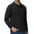 thumbnail image 3 of Thrilos Mens Polo Shirts Long Sleeve Golf Polo Sweatshirts Casual Button Up Shirts Golf Tops, 3 of 7
